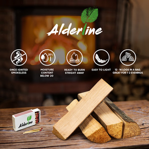 Alderline Premium Kiln Dried Logs 25L - Black / 1 by Alderline