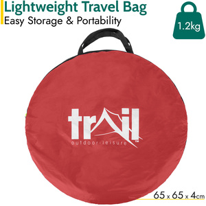 2 Person Pop Up Tent - Red by Trail