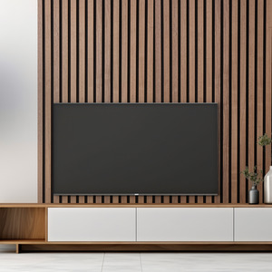 Wooden Slatted 3D Acoustic Wall Panelling by Home Treats
