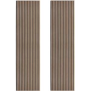 Acoustic Slat Wall Panel - Walnut / 2 by Monster Shop