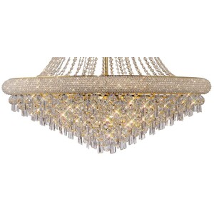 Alexandra Ceiling Pendant Chandelier 20 Light French Gold, Crystal - Gold