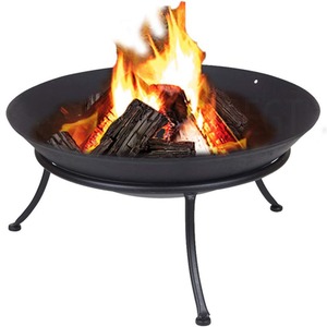 Iron Cast Metal Fire Pit Bowls BBQ - Black