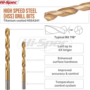 HSS Steel Drill Bit Set - Gold / 99 Piece by Hi-Spec