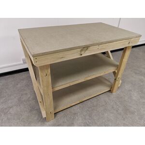 UniMdf Top Workbench With Double Shelf by Arbor Garden Solutions