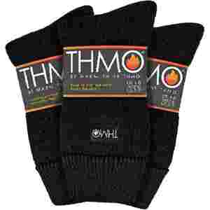 3 Pack Multipack Ladies Thick Winter Warm Socks with Comfort Top - Black by THMO