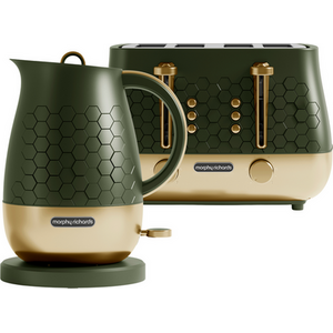 Morphy Richards Cassini 1.7L Kettle and 4 Slice Toaster Set - Olivine by Morphy Richards