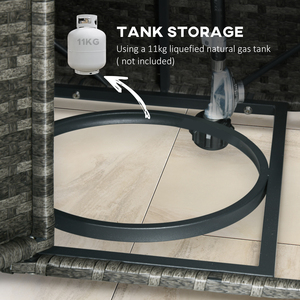 Outsunny 6 Seater Rattan Garden Furniture Set - Grey by Outsunny