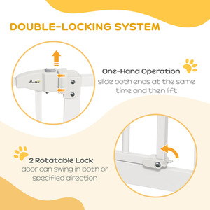 PawHut Adjustable Metal Pet Gate Safety Barrier by PawHut