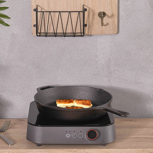 Cast Iron Frying Pan - Dark Grey / 30cm by Livingandhome