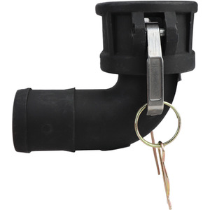 Camlock Coupler (2 inch) to (2 inch) Hose Tail 90-degree elbow - Black by DNA PACKAGING LTD