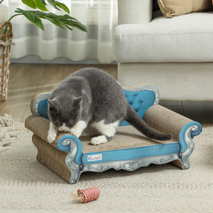 PawHut 2 in 1 Cardboard Cat Scratcher - Blue by PawHut