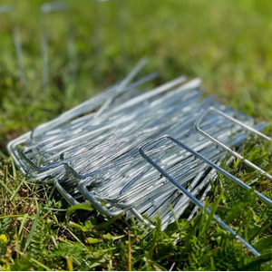 U Tent Peg - Weed Control Pegs - Silver by Garden Mile