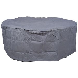 Arizona Round Rattan Patio Dining Set - Brown / 7 by Giardino