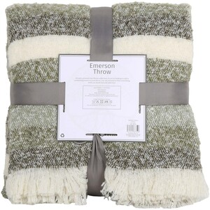 Emerson Stripe Throw - Green by Divante