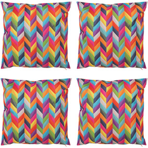 Rainbow Herringbone Outdoor Cushion - Orange / 4 by icon