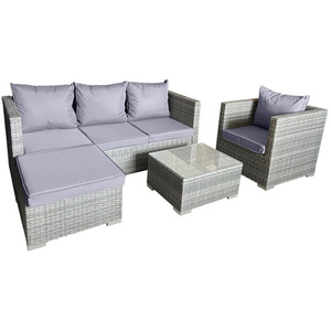 5-Seater Canonbury Rattan Sofa Set - Grey