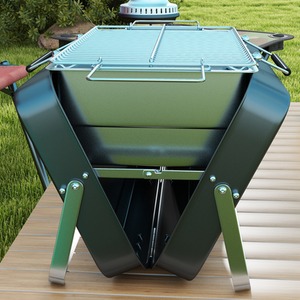 Outsunny Mini Suitcase Charcoal Barbecue Grill - Black by Outsunny