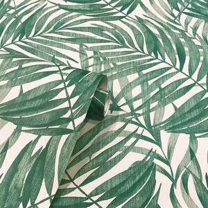 Tropical Leaf Modern Wallpaper - Green by Arthouse