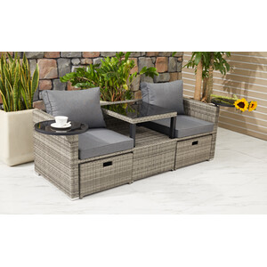 New Hampshire Transformer Patio Set - Grey by Malay