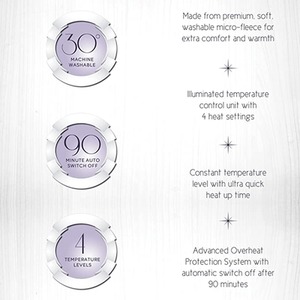 Electric Foot Warmer Heated Cosy Slippers - Beige by Sweet Dreams