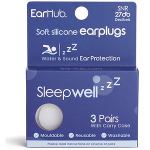 EarHub Sleepwell Soft Premium Silicone Earplugs - White by EarHub