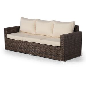 Giardino Sydney Rattan 2 Seater Loveseat Sofa - Brown by Giardino