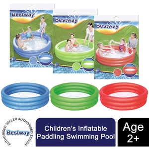 Paddling Pool 3 Ring Kids with Repair Patch - Paddling Pool Classic 152x30cm by Bestway
