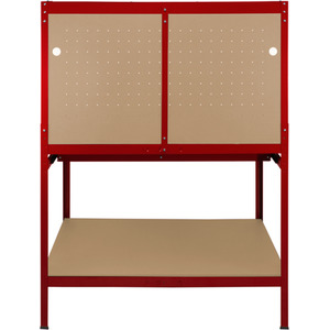 Workbench with Pegboard, Drawer and Light - Red by Monster Racking