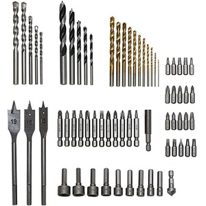 MYLEK 128 Piece Drill Bit And Screwdriver Accessory Set with Carry Case - Black by Mylek