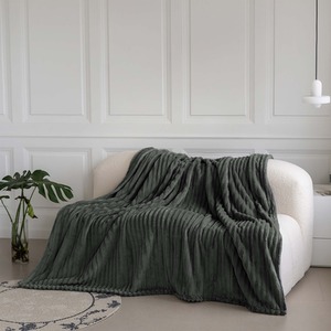 Snug Soft Chunky Ribbed Cord Plush Throw Blanket by Velosso