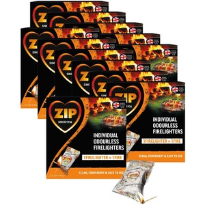 18 Zip Fire Lighters Individual odourless Cubes Instant Light BBQ - Neutral / 12 by ZIP