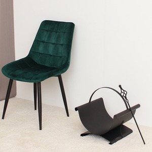 Modern Loft Style Log Basket for Fireplaces - Black by NOVECRAFTO