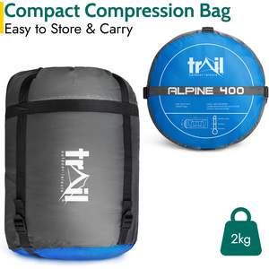 Alpine 400 GSM Sleeping Bag - Blue by Trail