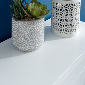 Deluxe Two Tier Shoe Cabinet - White by GFW