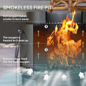 Outsunny Round Metal Smokeless Fire Pit by Outsunny