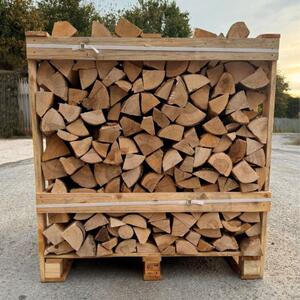 Kiln Dried Ash Hardwood Firewood Logs Crate - Brown by Warma