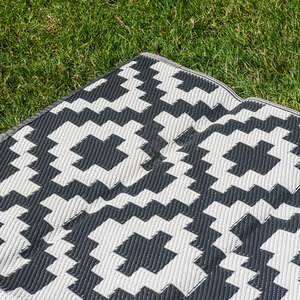 Outdoor Rug for Garden, Decking and Patio - Waterproof - Grey Geometric by Valiant