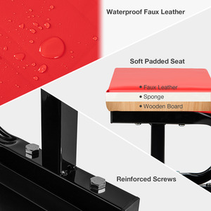 Rolling Creeper Seat-Red - Red by Costway