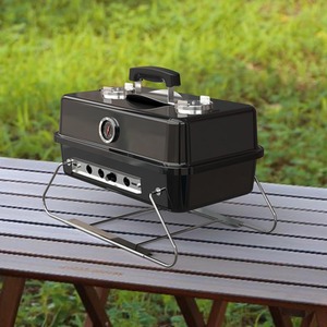 Portable BBQ Charcoal Grill with Foldable Legs - Black by House of Home