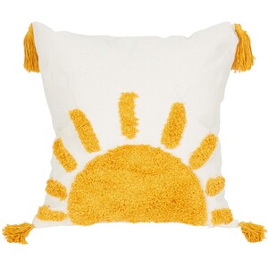 Soleil Tufted Cushion - Yellow by Divante