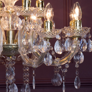 Marie Therese 12 Light Chandelier - Brass by Litecraft