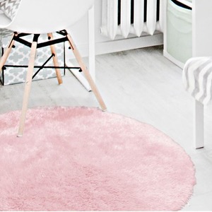 Pink Washable And Non Slip 4cm Shaggy Rug - Rena by The Rug Wholesaler