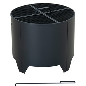 Outdoor Steel Fire Pit with Fire Poker - Black by Sunjoy