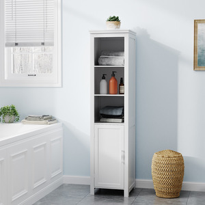 Tall Bathroom Cabinet with Single Door by komore