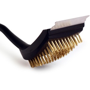 Bbq Grill Cleaning Brush with Steel Scraper - Red by Charles Bentley