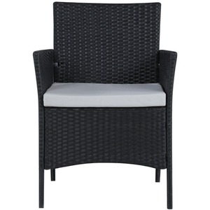 Amazon 4 Piece Garden Rattan Set - Black & Grey by Madefor.living