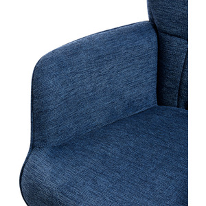 Upholstered Wingback Armchair with Footstool by Livingandhome