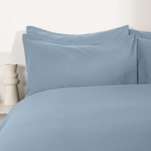 Plain Dyed Duvet Cover Set - Blue / Double by Brentfords