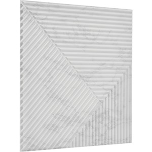 3D Wall Panels (50x50 cm) PVC Cladding Panel in Chevron Line Design by NOVECRAFTO