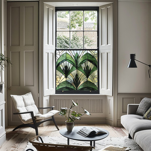 Baceno Art Deco Stained Glass Privacy Window Film by Creative Printing Solutions